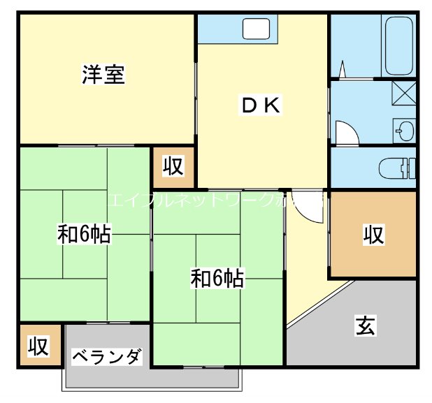 赤穂市加里屋のアパートの間取り