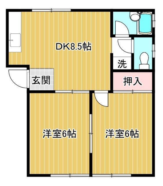 西賀アパートの間取り