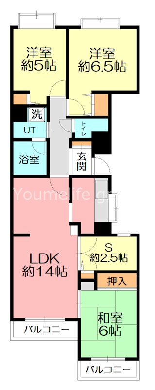 鎌倉市笛田のマンションの間取り