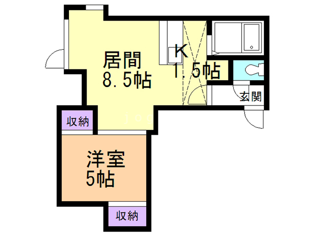 【札幌市白石区菊水一条のアパートの間取り】