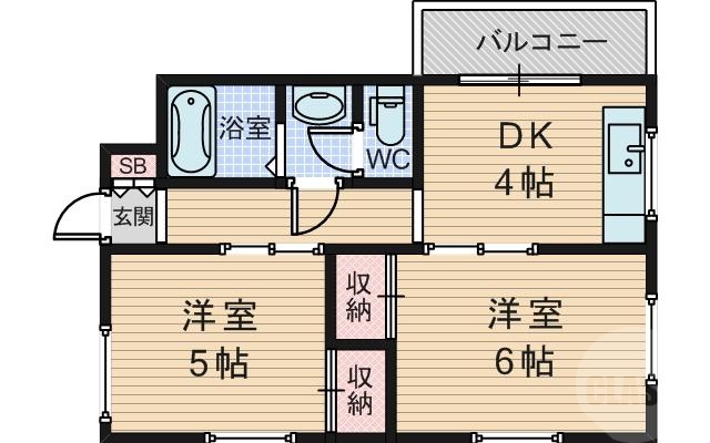 大阪市東淀川区豊里のマンションの間取り