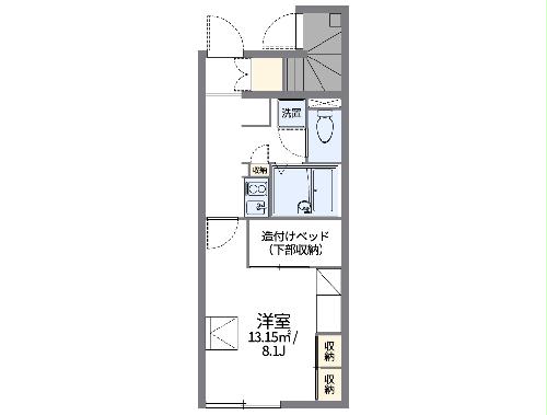 レオパレス上地の間取り