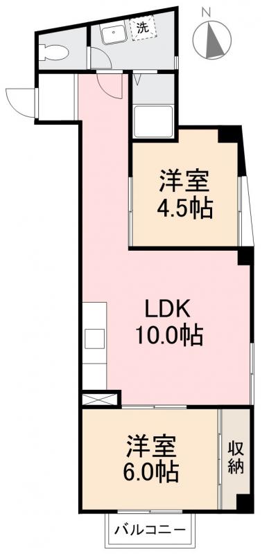 高松市番町のマンションの間取り