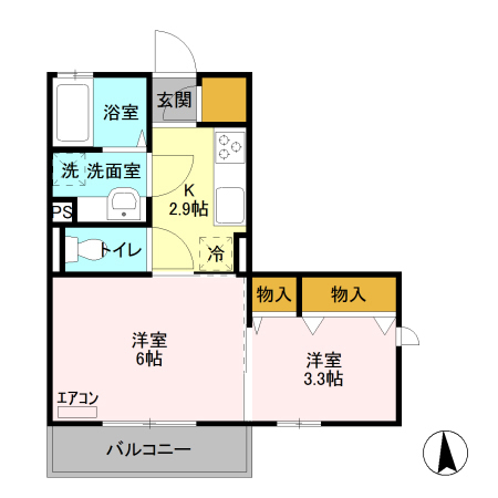 オーブルミエール301の間取り