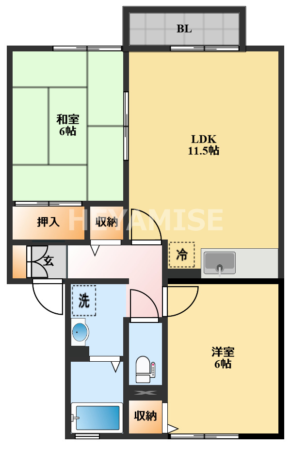 アルジャンHARAB棟の間取り