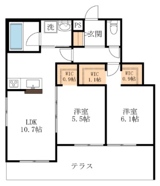 練馬区錦のマンションの間取り