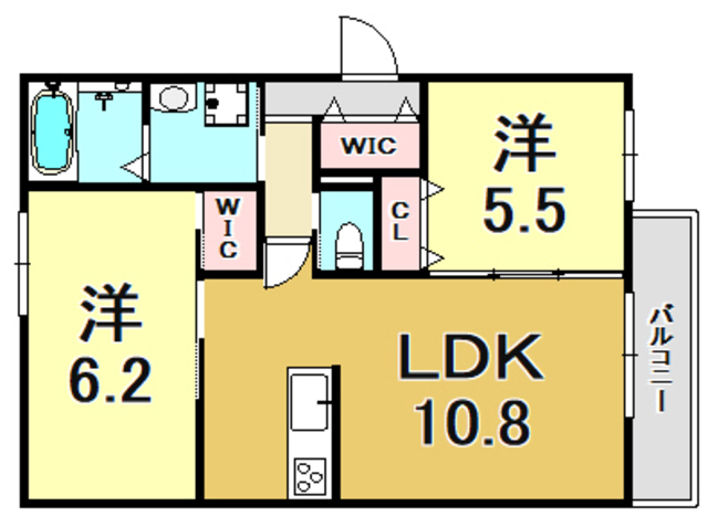 ソレイユ甲子園の間取り