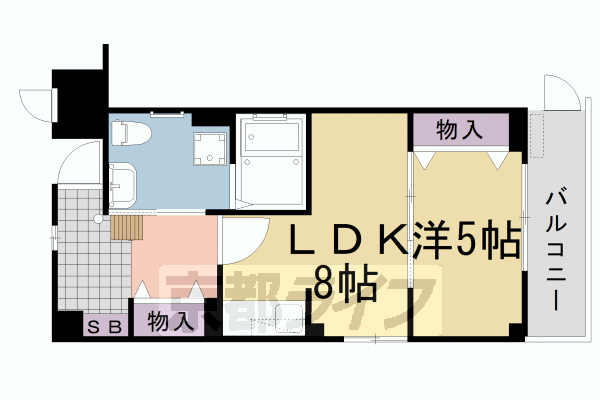 京都市中京区壬生東高田町のマンションの間取り