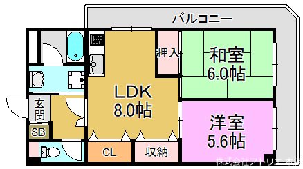 シュベルニーコーポフジモトの間取り