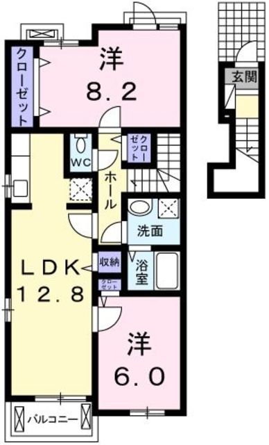 西多摩郡日の出町大字平井のアパートの間取り