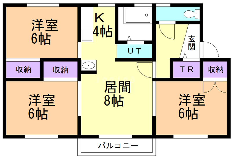 カームネス　Ａの間取り