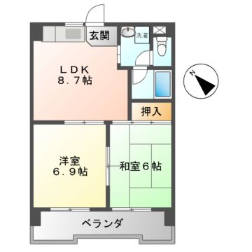 名古屋市熱田区一番のマンションの間取り