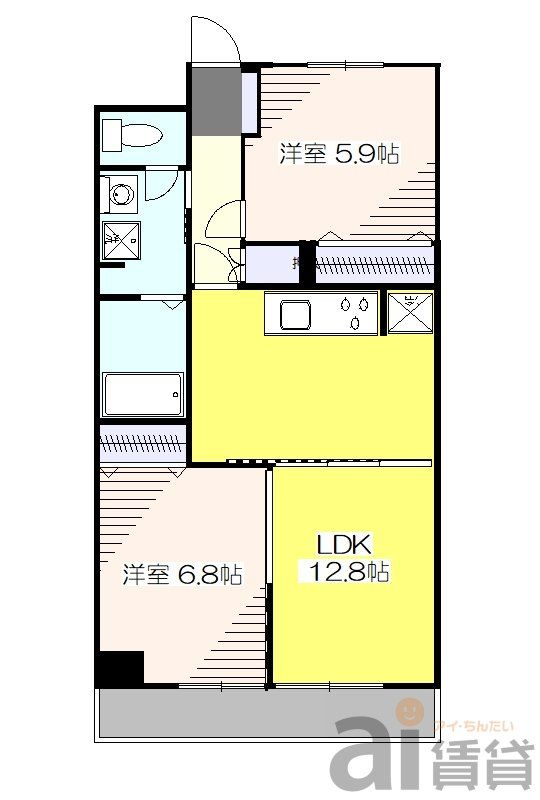 三鷹市下連雀のマンションの間取り