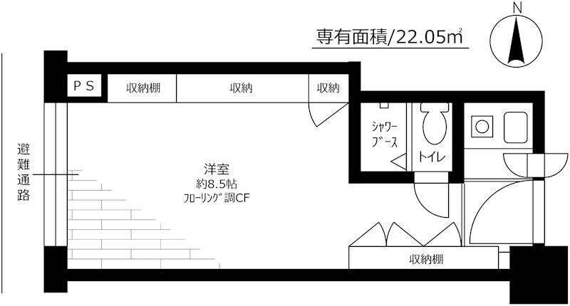 渋谷区代々木のマンションの間取り