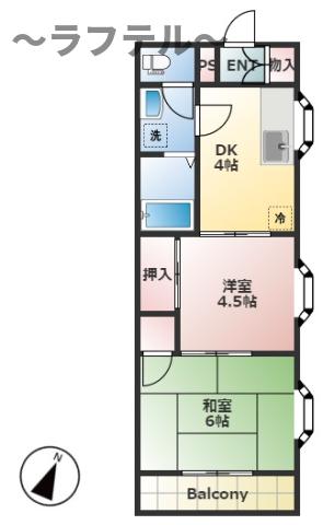 所沢市緑町のマンションの間取り