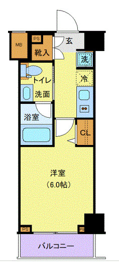 【横浜市鶴見区市場大和町のマンションの間取り】