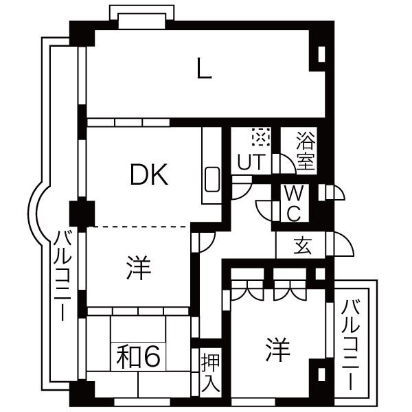 アーバンライフヤマゼンの間取り