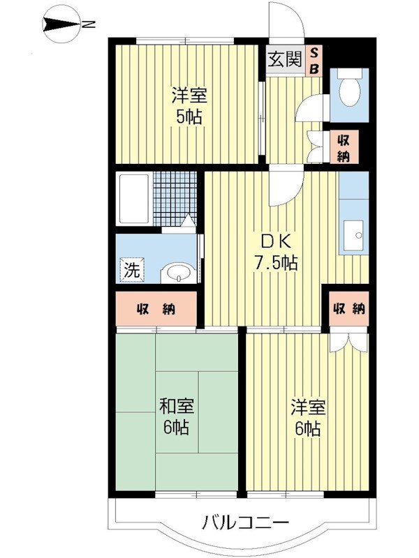 サンフラワー桜台の間取り