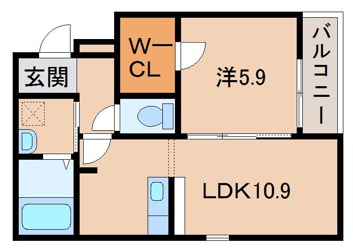 フジパレス和歌山黒田I番館の間取り