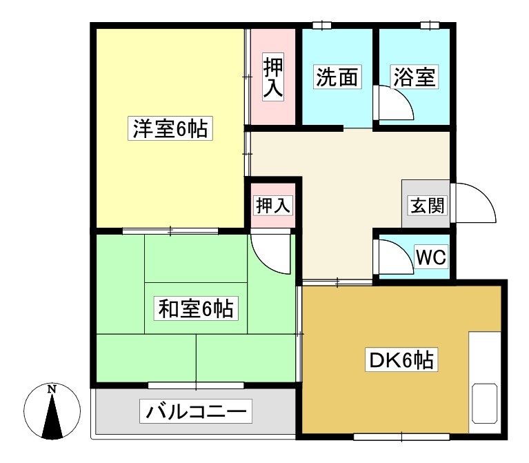 額田郡幸田町大字芦谷のマンションの間取り