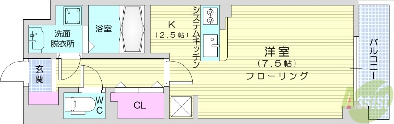 名取飯野坂壱番館の間取り