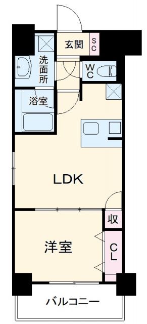 名古屋市北区志賀本通のマンションの間取り