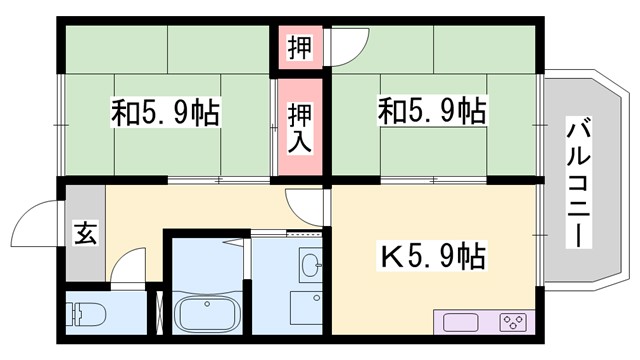 フレグランス白浜の間取り