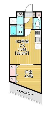 千葉市稲毛区稲毛のマンションの間取り