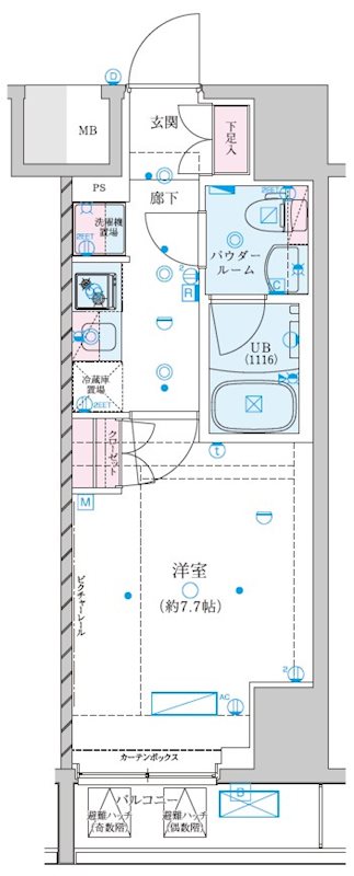 川崎市川崎区南町のマンションの間取り