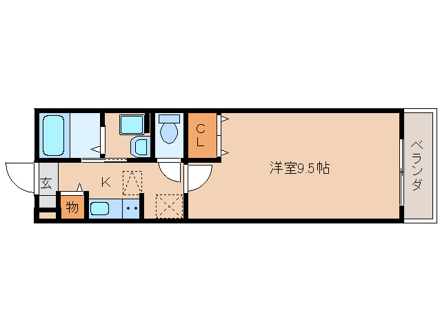 ウエストメゾン　Ｂ棟の間取り