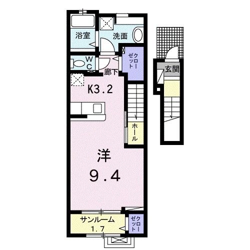 テラス三島町Ｒの間取り