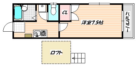 市川市高石神のアパートの間取り