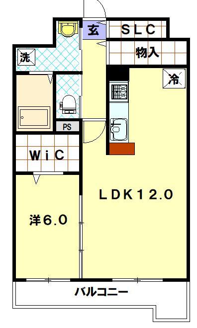 エヴァーグリーン思案橋の間取り