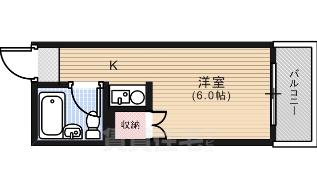 広島電鉄宇品線 県病院前駅 徒歩9分 4階建 築40年の間取り写真