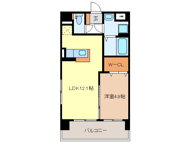 ブルースカイマンションXの間取り写真