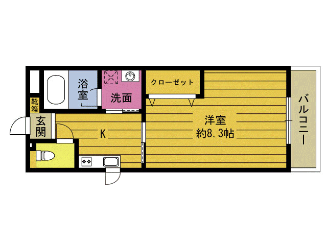 第8シャンテ西川の間取り写真