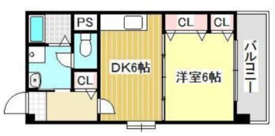 ＪＲ久大本線 御井駅 徒歩8分 6階建 築30年の間取り写真