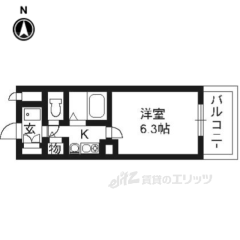 エステムコート御所南2の間取り写真