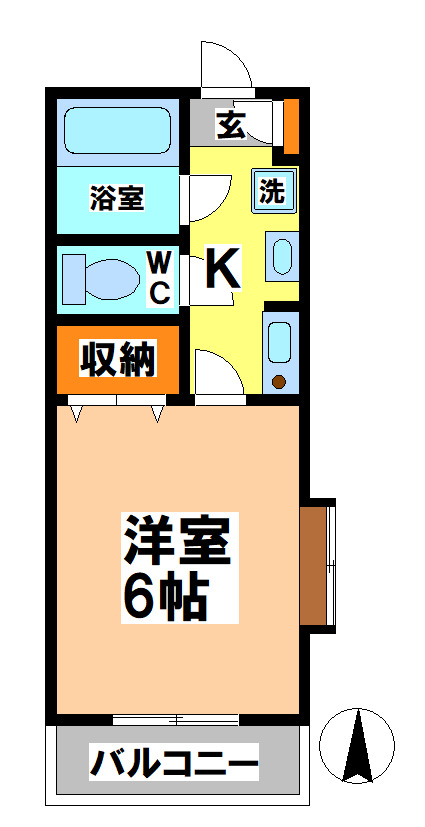 西武多摩川線 新小金井駅 徒歩13分 2階建 築29年の間取り写真