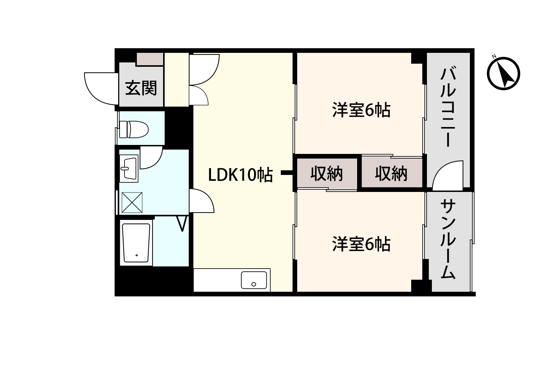 アシスト第5金沢マンションの間取り写真