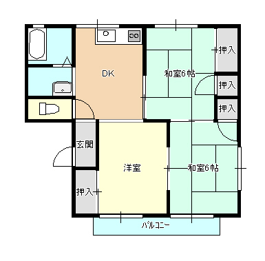 アサヒハイツの間取り