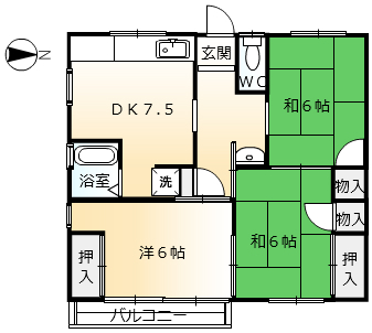 ハイツ天神の間取り