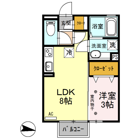 Floral NakajimaII105の間取り