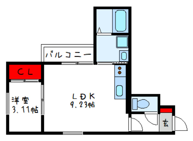 堺市東区引野町のアパートの間取り