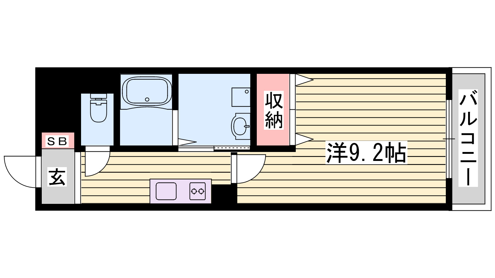 インタービレッジ船丘（増築部分）の間取り