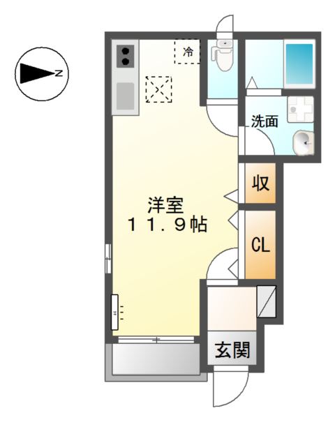 カルマ　スパーチオ城北の間取り