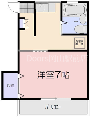 岡山市北区宿本町のアパートの間取り