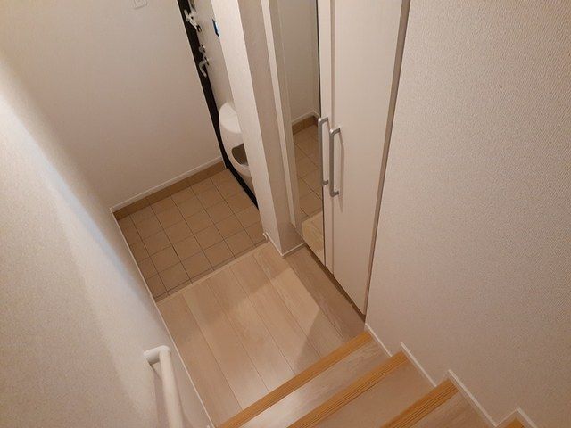 【小山市西城南のアパートの玄関】