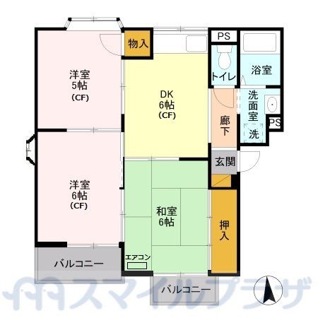 戸田市大字新曽のアパートの間取り