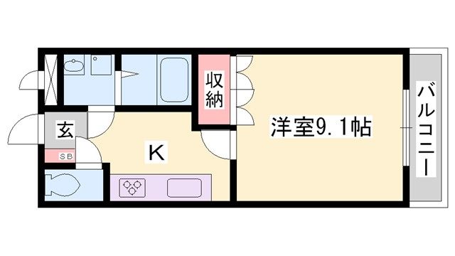 ヴェルジュール御着の間取り